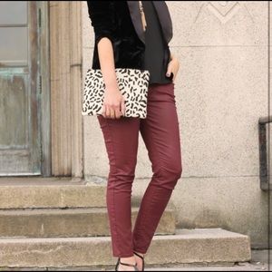 LC LAUREN CONRAD burgundy skinny jeans